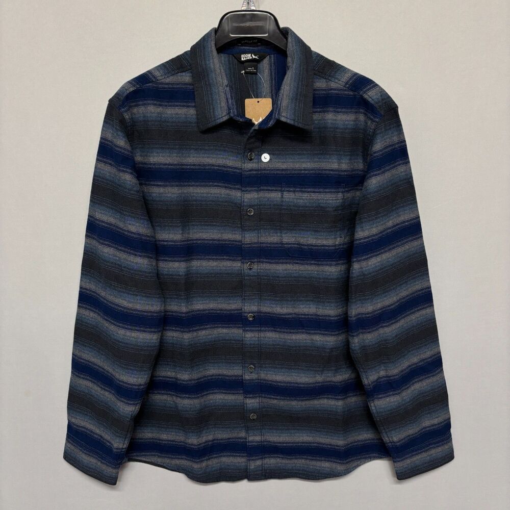 NWT Eddie Bauer Men Classic Eddie Favorite Flannel Shirt Size Large D134 -27